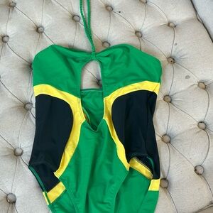 Green and Yellow Jamaica Swimsuit